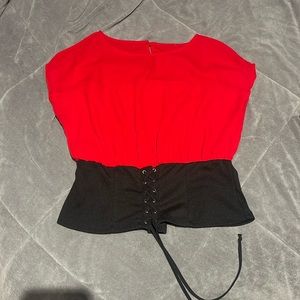 Red/ black corset